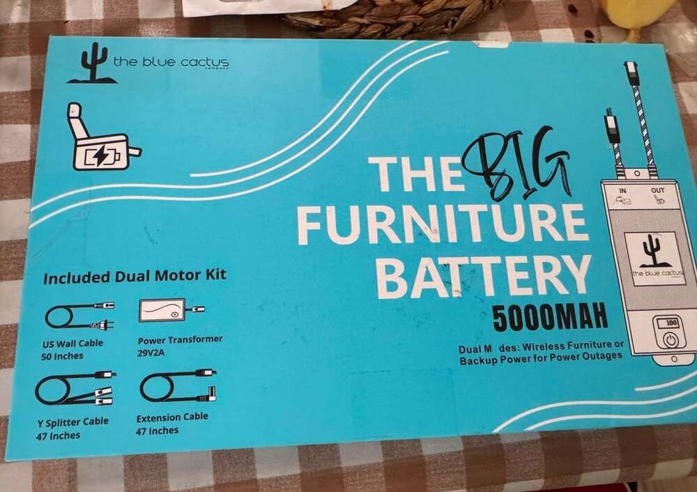 The Blue Cactus The Furniture Battery 5000mAh Dual Motor Kit